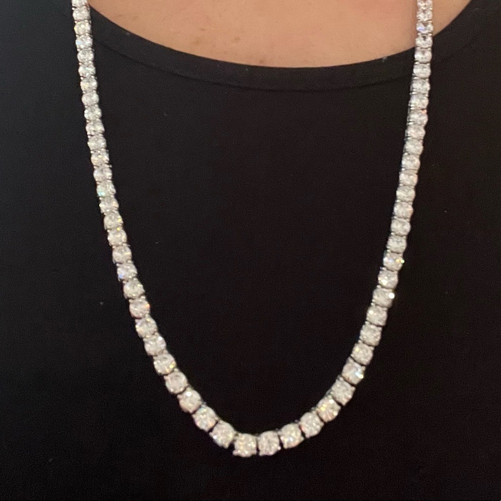Stainless steel CZ necklace